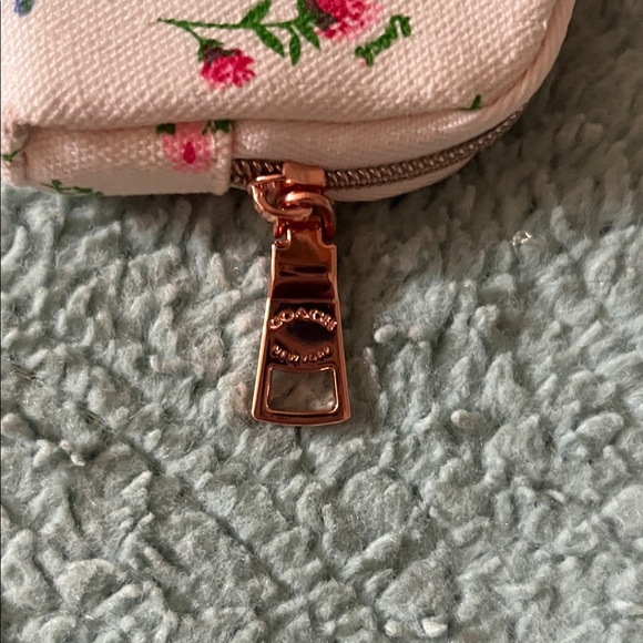 Coach Floral Zip Pouch with Gold Accents - Picture 4 of 9